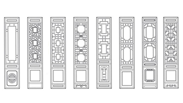赫章喜迎门中式花格CAD设计图样式大全